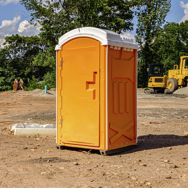 how often are the porta potties cleaned and serviced during a rental period in Bandon